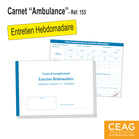 Carnet Ambulances - Entretien Hebdomadaire