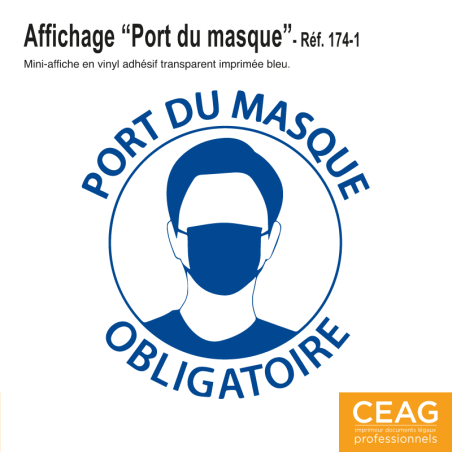 Affichage Port du Masque Obligatoire